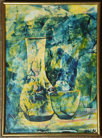 null Gojmir Anton KOS (1896-1970).

Vase et bol.

Technique mixte sur panneau, signée.

H_50...