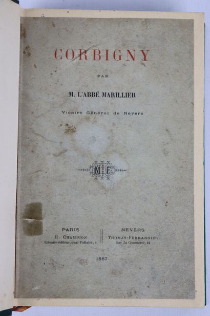 null M. L'abbé Marillier

Corbigny.

Paris, Nevers, 1887, reliure moderne