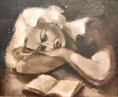 null Pierre BERJOLE (1897-1990).

Femme à la lecture.

Huile sur toile, signée en...