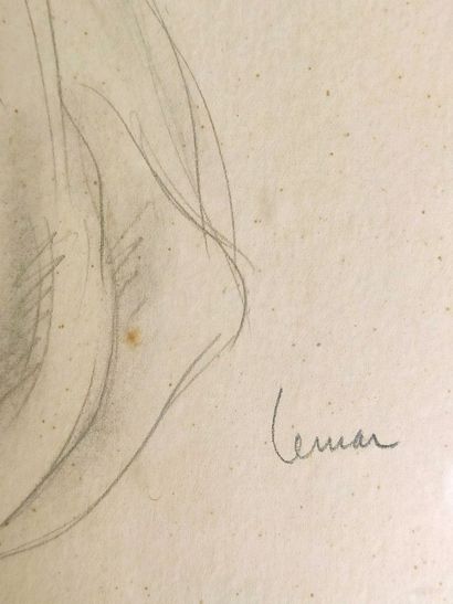 null Marcel LEMAR (1892-1941).

Portrait de bovin.

Crayon et rehauts d'aquarelle...