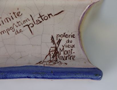 null Platon ARGYRIADES (1888-1968) dit PLATON pour la poterie du vieux Montmartre.

VASE...