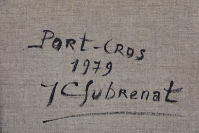 null Jean-Claude SUBRENAT.

Vue de Port-Cros, 1979.

Huile sur toile, signée en bas...