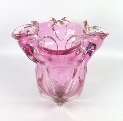 null Vase, centre de table et coupe en cristal

H(vase)_29.6 cm L_30 cm 

H(coupe)_13...