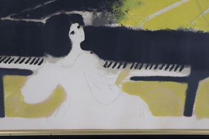 null André BRASILIER (1929).

Le concert, 1986.

Lithographie, signée en bas à droite...