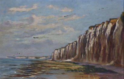 null Jules SAINT-SAËNS (1875-1969).

Les falaises d'Amont à Saint-Valéry-en-Caux.

Chaumière...