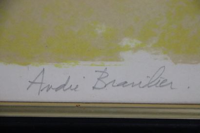 null André BRASILIER (1929).

Le concert, 1986.

Lithographie, signée en bas à droite...