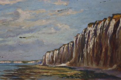 null Jules SAINT-SAËNS (1875-1969).

Les falaises d'Amont à Saint-Valéry-en-Caux.

Chaumière...