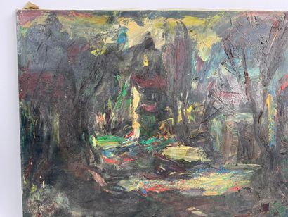 null Elemer VAGH-WEINMANN (1906-1990).

Paysage avec maison.

Huile sur toile, signée...