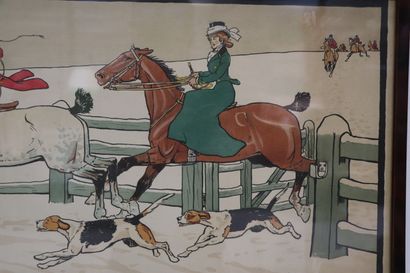null Harry ELLIOTT (1882-1959).

La chasse au renard.

Estampe en couleurs, signée...