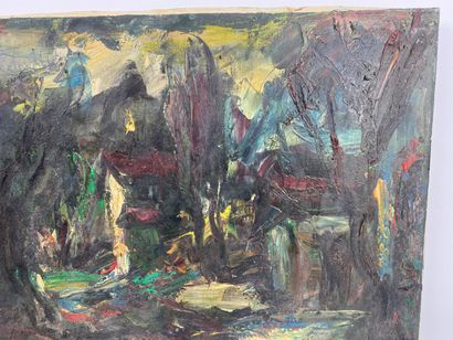 null Elemer VAGH-WEINMANN (1906-1990).

Paysage avec maison.

Huile sur toile, signée...