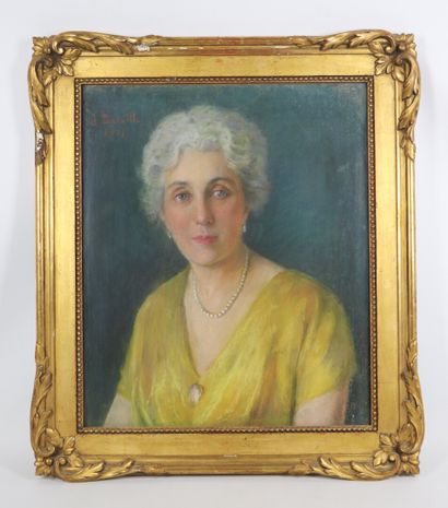 null Jeanne BATAILLE (1889-?).

Portrait de femme.

Pastel sur papier, signé en haut...