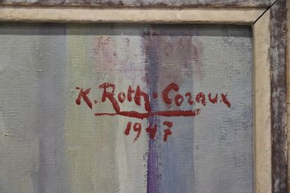 null Karl ROTH-CORAUX (1903-1978).

Portrait de femme.

Huile sur panneau, signée...