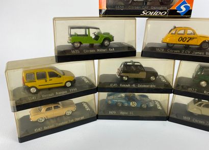 null SOLIDO.

Lot de 12 véhicules miniatures 1/43e.

Boîtes d'origine ; dont CITROEN...