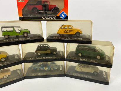 null SOLIDO.

Lot de 12 véhicules miniatures 1/43e.

Boîtes d'origine ; dont CITROEN...