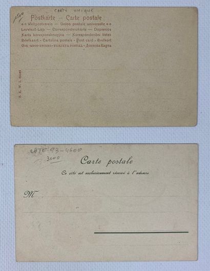null D'après Raphael KIRCHNER (1875-1917).

Lot de deux cartes postales Art Nouveau...