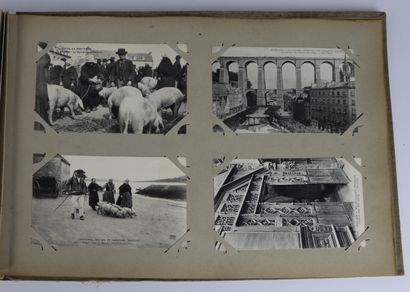 null Album de cartes postales anciennes comprenant 309 cartes environ, Bretagne,...