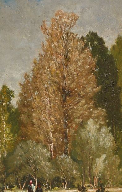 null Aimé PERRET (1847-1927).

Scènes de labour dans une clairière.

Huile sur toile,...