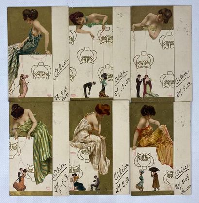 null D'après Raphael KIRCHNER (1875-1917)

Suite de six cartes postales Art Déco...