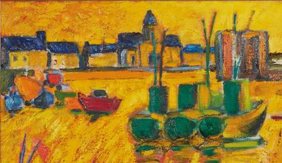 null Hubert DAMON (1935-2020).

Un port sous le soleil.

Huile sur toile, signée...