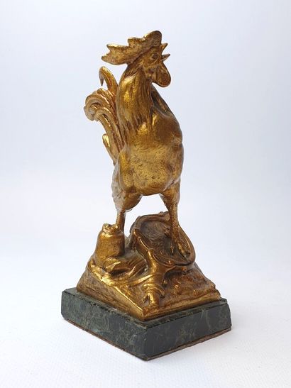null Charles PAILHET (1871-1937).

Coq chantant.

Sculpture en bronze doré, signé...