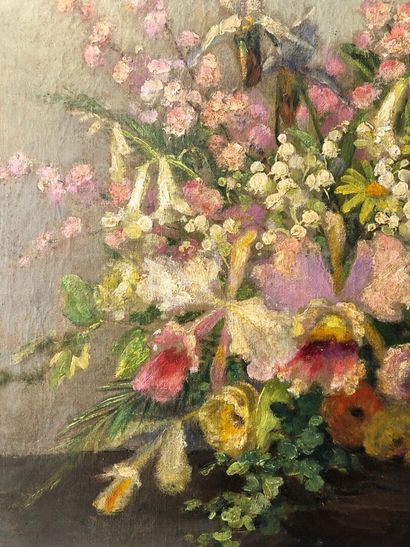 null Pierre Laurent BAESCHLIN (1886-1958).

Bouquet de fleurs.

Huile sur toile,...