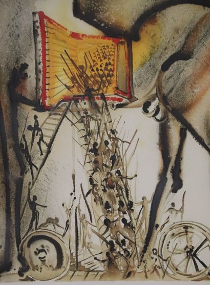 null Salvador DALI (1904-1989).

Les chevaux daliniens, le cheval de Troie, 1983.

Lithographie...