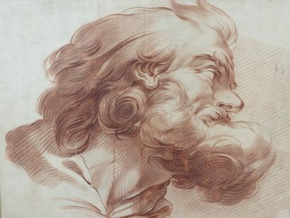 null Ecole française du XVIIIème siècle.

Portrait d'homme barbu.

Grand dessin à...