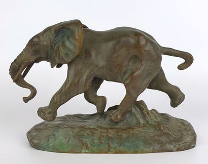 null Antoine Louis BARYE (1796-1875), d'après 

Elephant du Sénégal.

Bronze patiné...