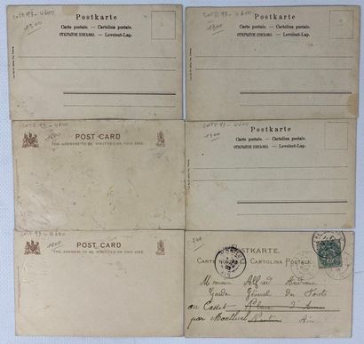 null D'après Raphael KIRCHNER (1875-1917) 

Lot de six cartes postales Art Nouveau,...