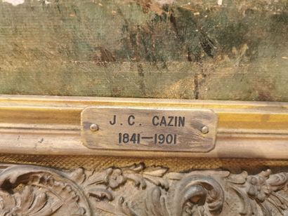 null Jean-Charles CAZIN (1841-1901).

Paysage.

Huile sur panneau d'isorel, signée...