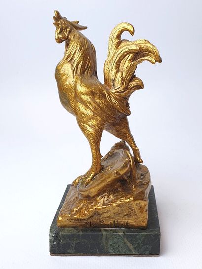 null Charles PAILHET (1871-1937).

Coq chantant.

Sculpture en bronze doré, signé...