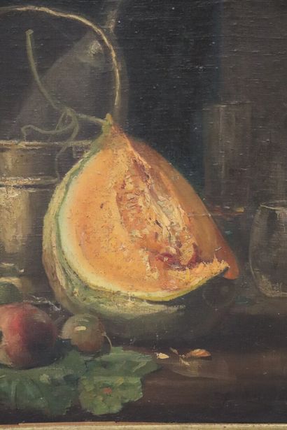 null Alfred Benoit CAILLAUD (1855-1940).

Nature morte à la citrouille.

Huile sur...