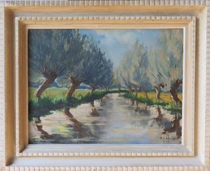 null René LACOTE (1913-1996).

Les arbres le long de la rivière.

Huile sur panneau...
