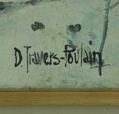 null Denise TRAVERS-POULAIN (1926-2013).

Effet de neige.

Huile sur toile, signée...
