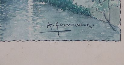 null Alfred GOUVERNEUR.

Nevers, la Nièvre rue des Pâtis.

Aquarelle, signée en bas...