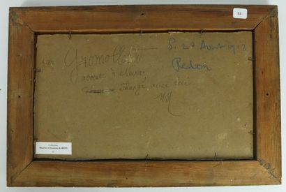 null Jean-Henri GROMOLARD (1888-1953).

Vue de Redon.

Huile sur carton, non signée.

Inscriptions...