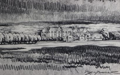 null REX BARRAT (1914-1974).

Menou, le château.

Crayon sur papier, signé en bas...