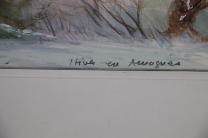 null Antoine PANEDA (1929).

Hiver en Amognes.

Aquarelle.

Signée en bas à gauche...