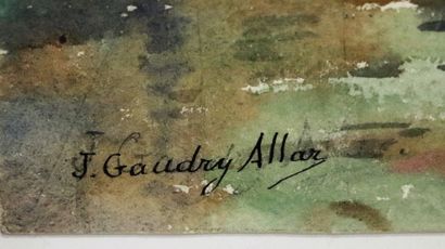 null Julie GAUDRY-ALLAR (1865-1945).

La Nièvre à Nevers.

Aquarelle sur papier,...