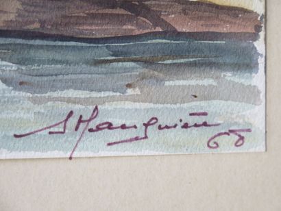 null Simone MAUGUIERE (née en 1922).

Arbres nus n°3.

Aquarelle sur papier, signée...