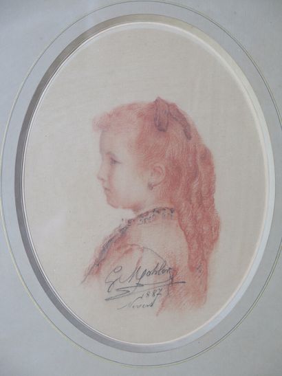 null Gustave MOHLER (1836-1920).

Portrait de petite fille, de profil.

Dessin à...