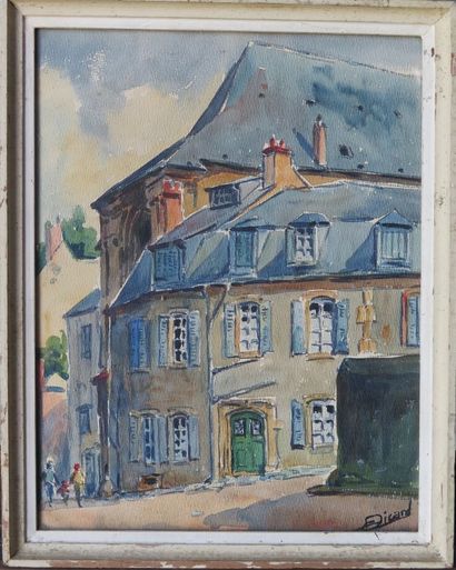 null Camille PICARD (1912-1992).

Vieille maison de Nevers, rue Adam Billault.

Aquarelle...