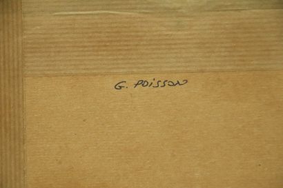 null Gustave POISSON (1882-1962). 

Paysage nivernais. 

Huile sur panneau, signée...
