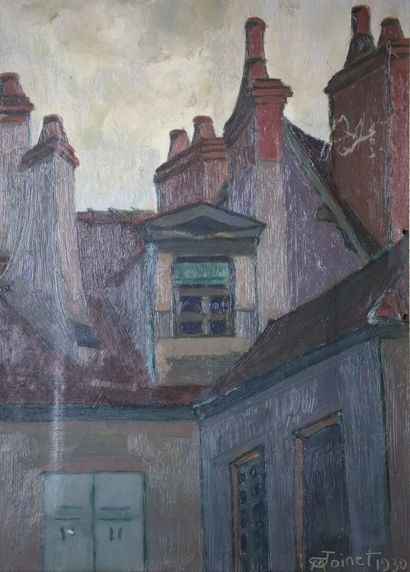 null Maurice JOINET (1904-1974).

Nevers, les toits.

Huile sur carton, signée en...