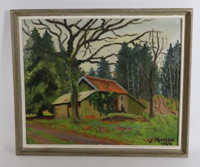 null Yves MOISAN (1908-1976).

Maison en forêt.

Huile sur panneau.

Signée en bas...