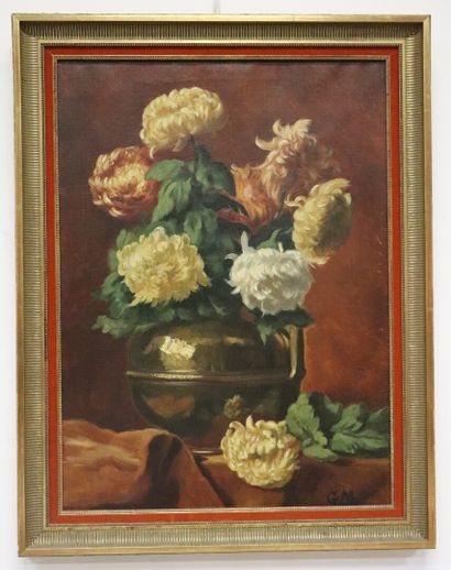 null Gustave MOHLER (1836-1920).

Bouquet de chrysanthèmes dans un vase.

Huile sur...