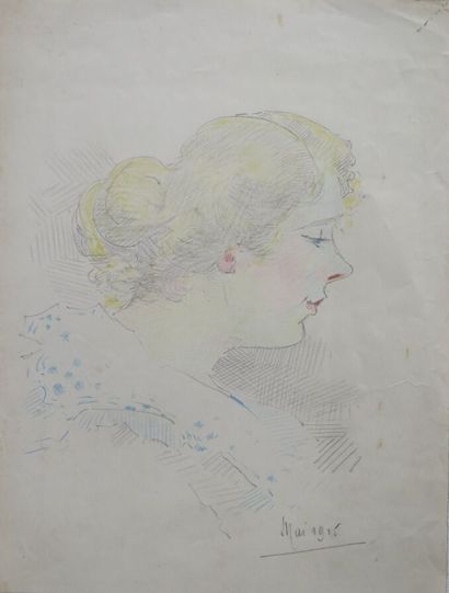 null Jean Clément CYR DEGUERGUE (1863-1935).

Portrait de femmes.

Trois dessins...