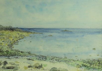null Jean William HANOTEAU (né en 1937).

La côte bretonne.

Aquarelle et encre sur...