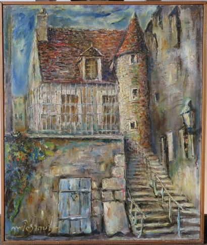 null Maurice PERRAULT (1905-1987).

L'escalier, à Clamecy.

Huile sur toile, signée...