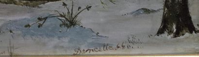 null Pierre DANCETTE (1928-2010).

La Loire en hiver.

Huile sur panneau, signée...